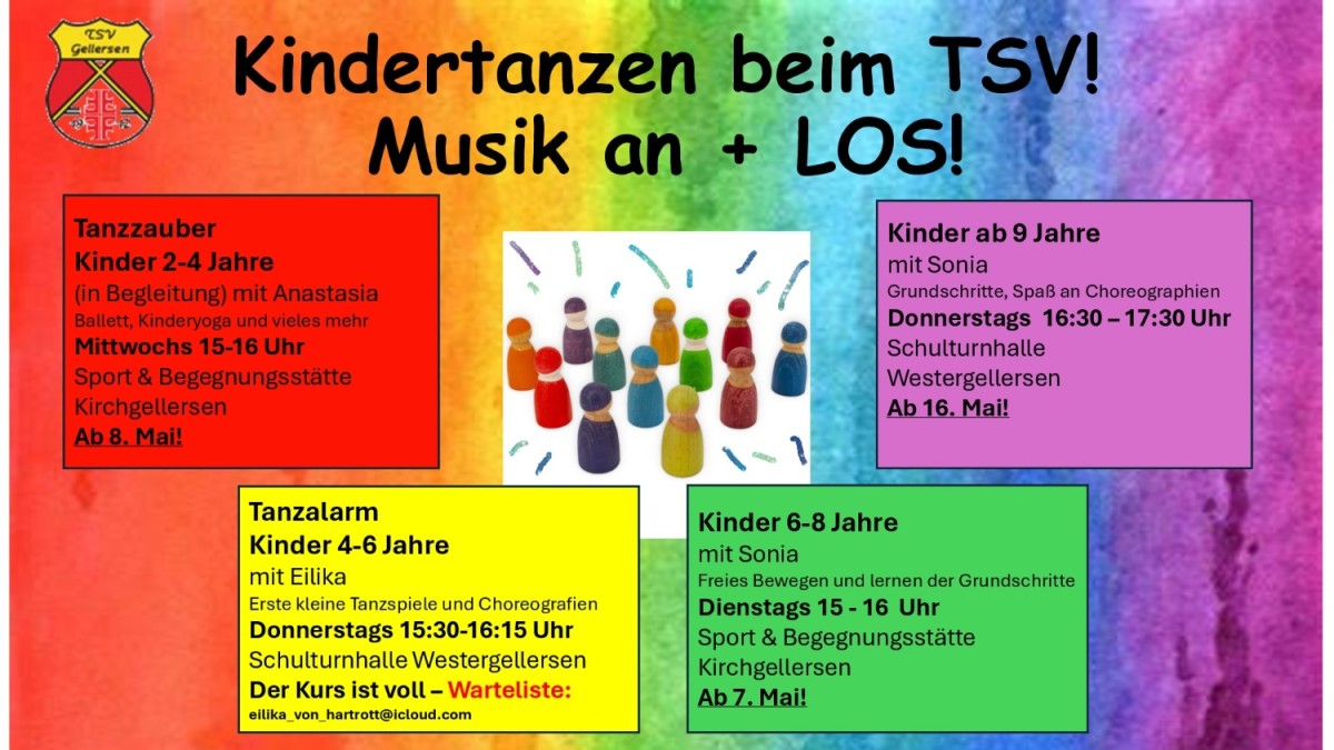 Kindertanzen beim TSV! Musik an und LOS! Image 1