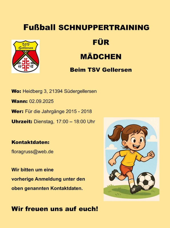 Fußball Schnuppertraining für Mädchen Image 1